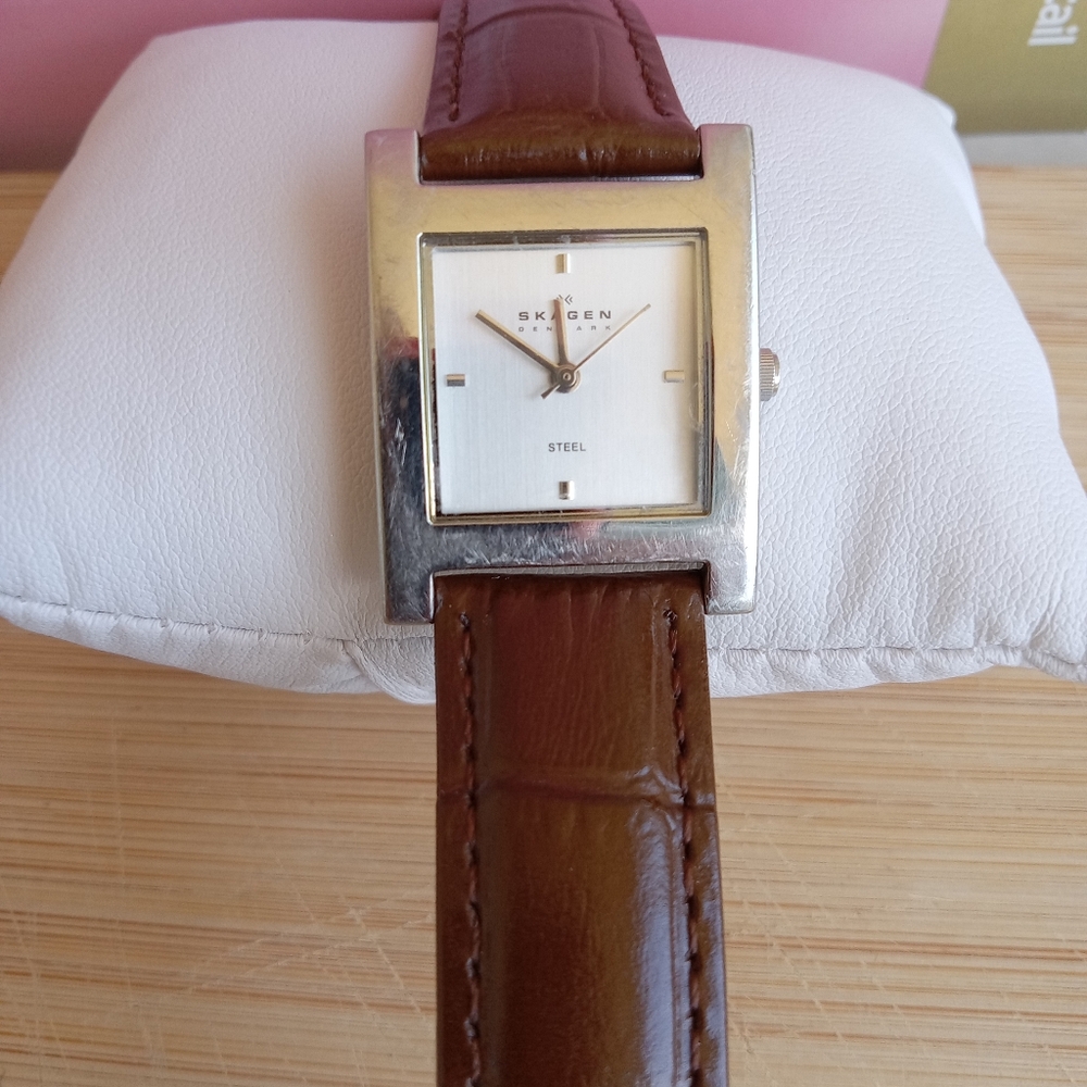 SKAGEN VINTAGE WATCH BROWN BAND